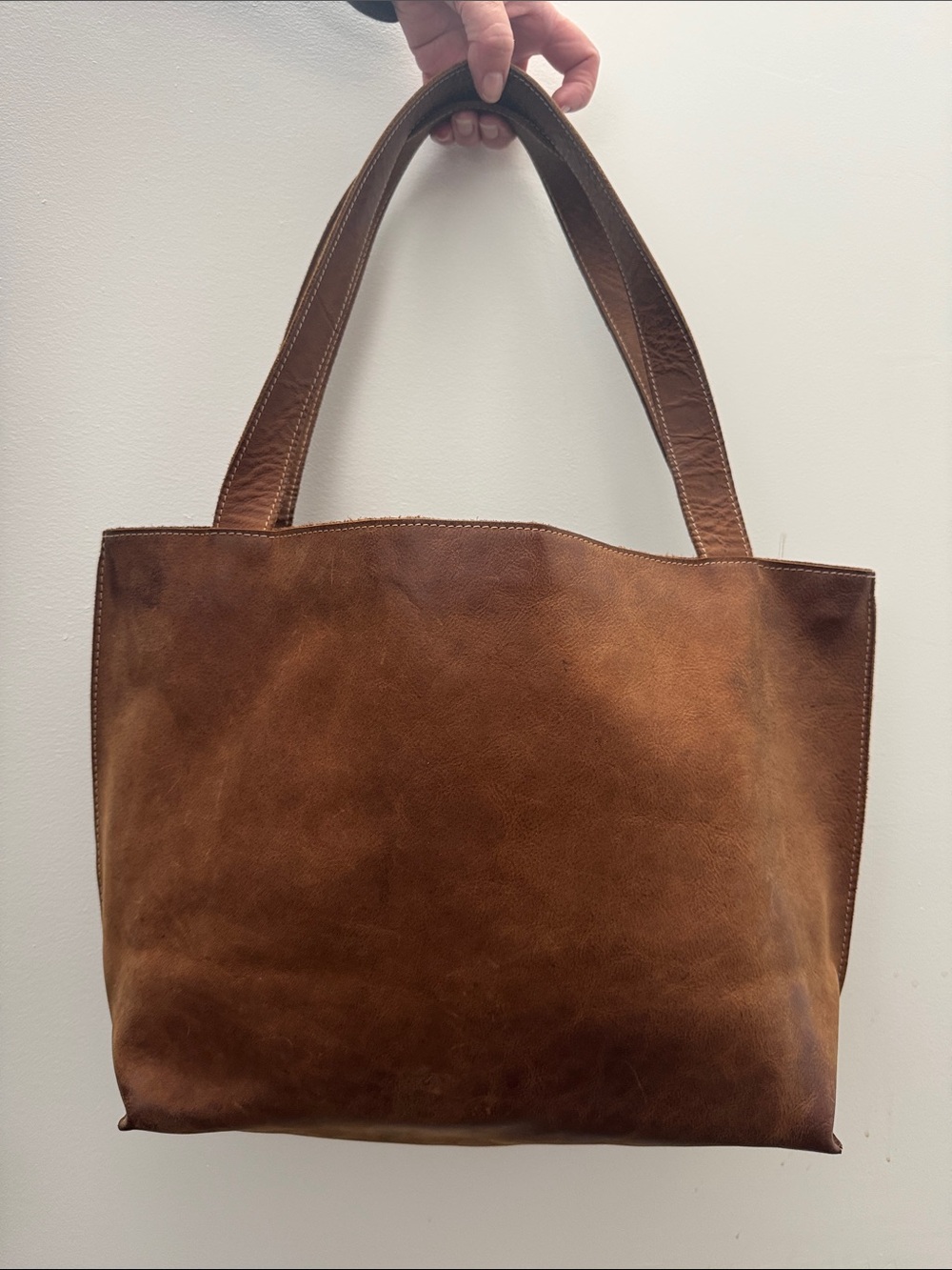 Kiko Brown Leather Tote Bag